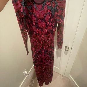 Ronny Kobo floral long sleeve maxi dress